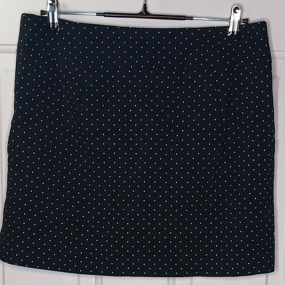 Yarn & Sea Black Mini Polka Dot Skort Size 12